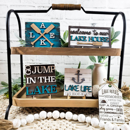 Lake House Tiered Tray DIY Paint Kit
