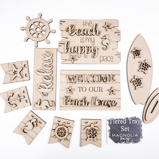 Beach House Tiered Tray DIY Paint Kit