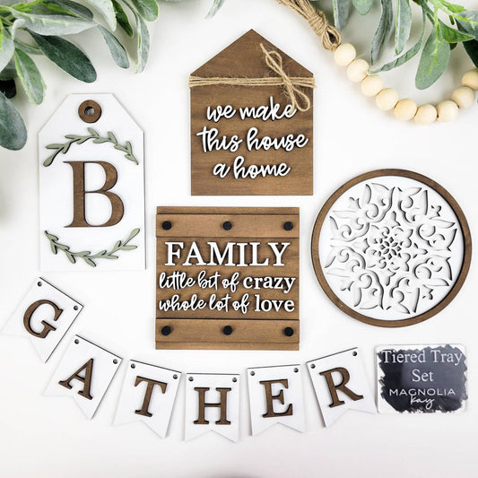 Family Little Crazy Lot of Love Tiered Tray DIY Paint Kit