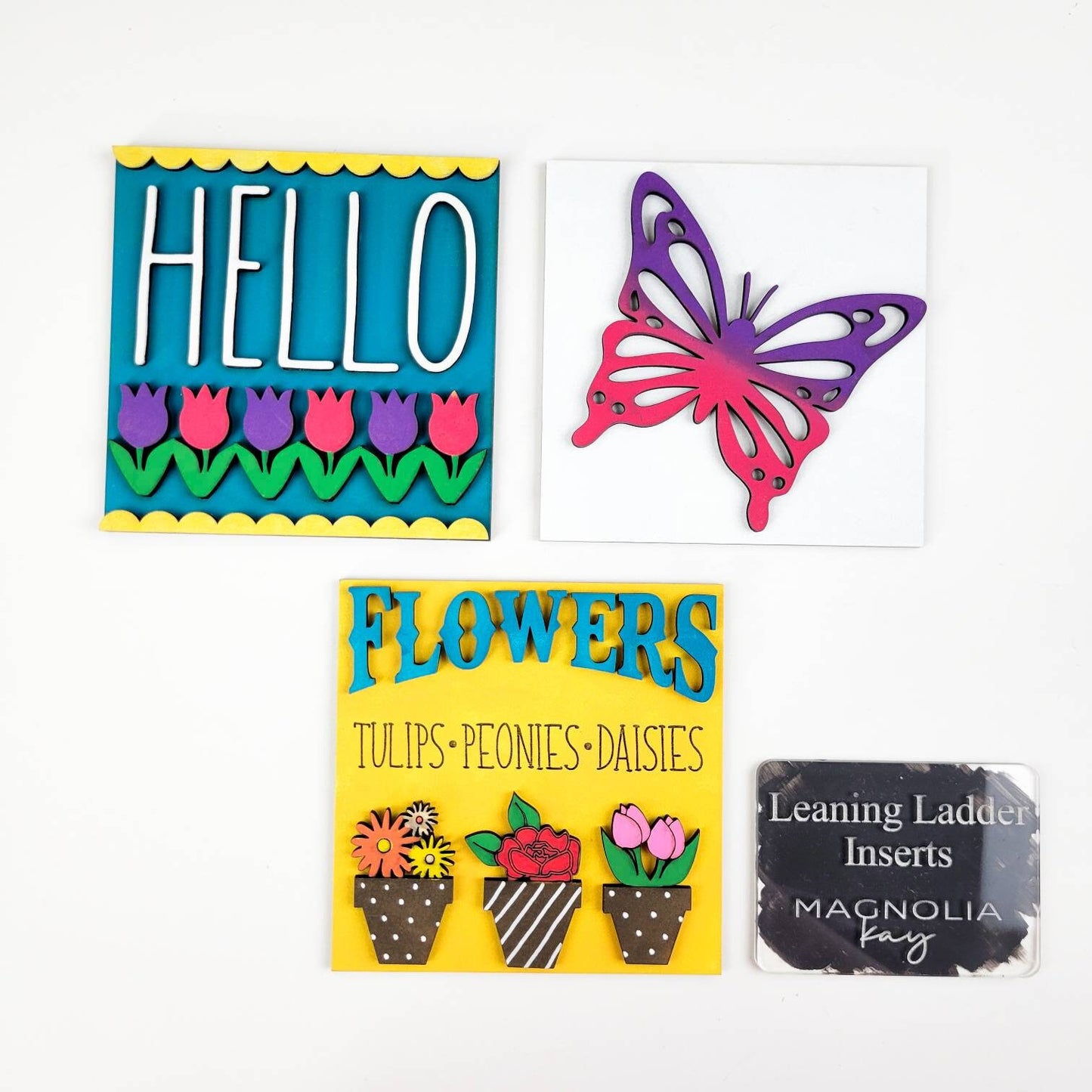 Butterflies and Flowers Square Tiles