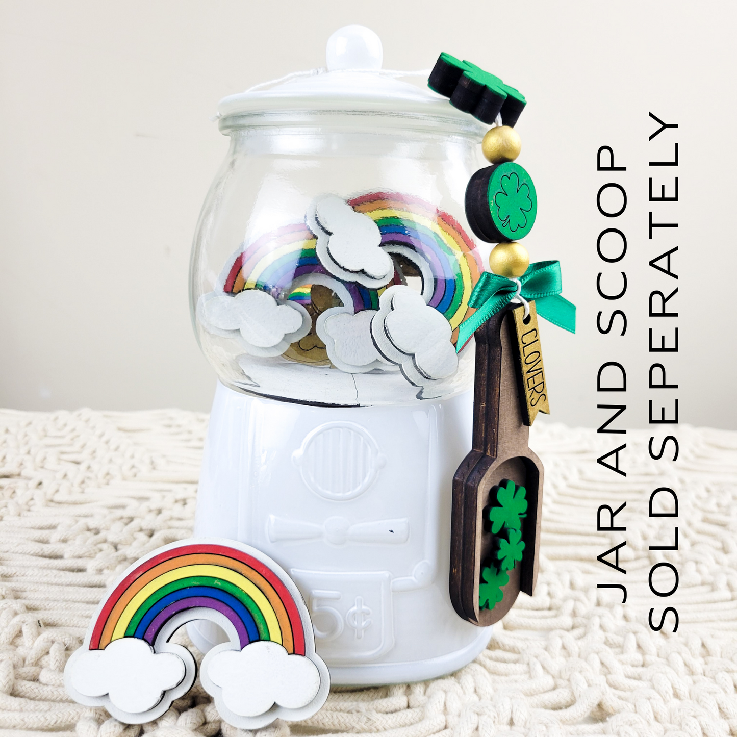 Rainbows St. Patrick's Day Gumball Jar Filler