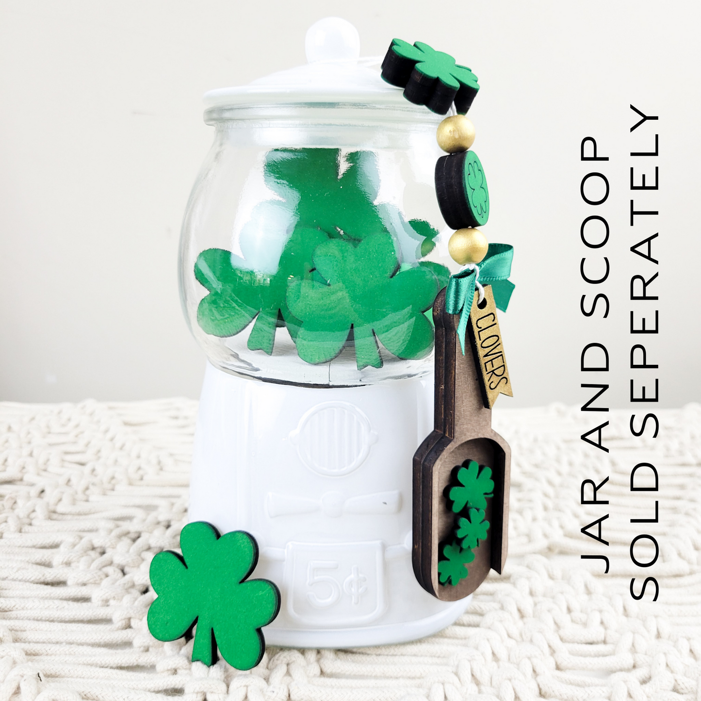 Shamrocks Clovers St. Patrick's Day Gumball Jar Filler