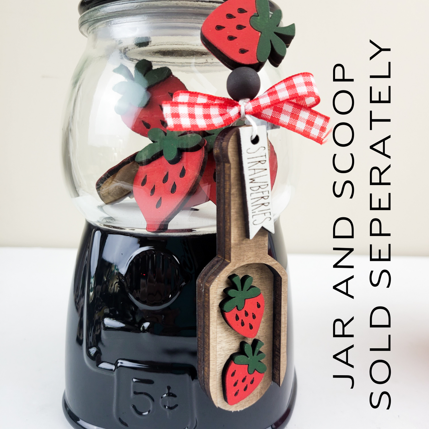 Strawberries Gumball Jar Filler