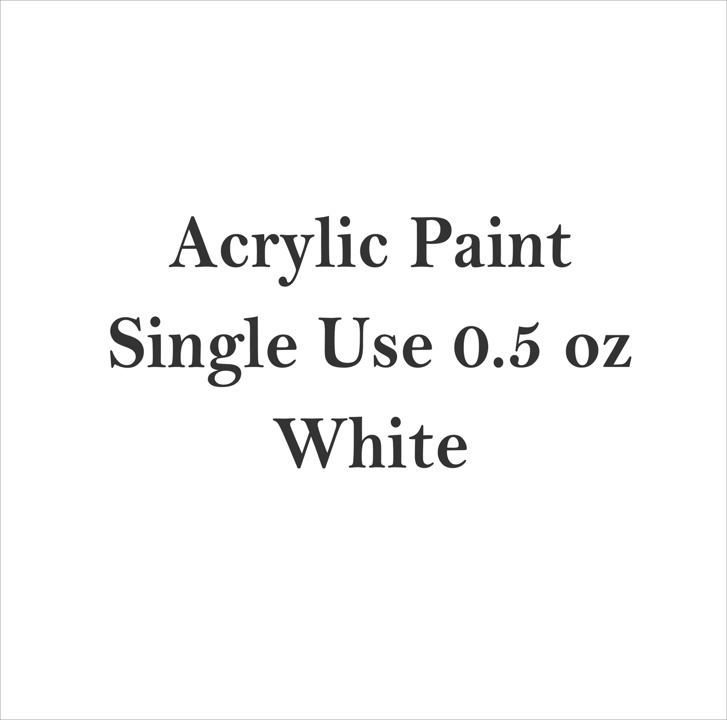 White- Mini Bottle Paint